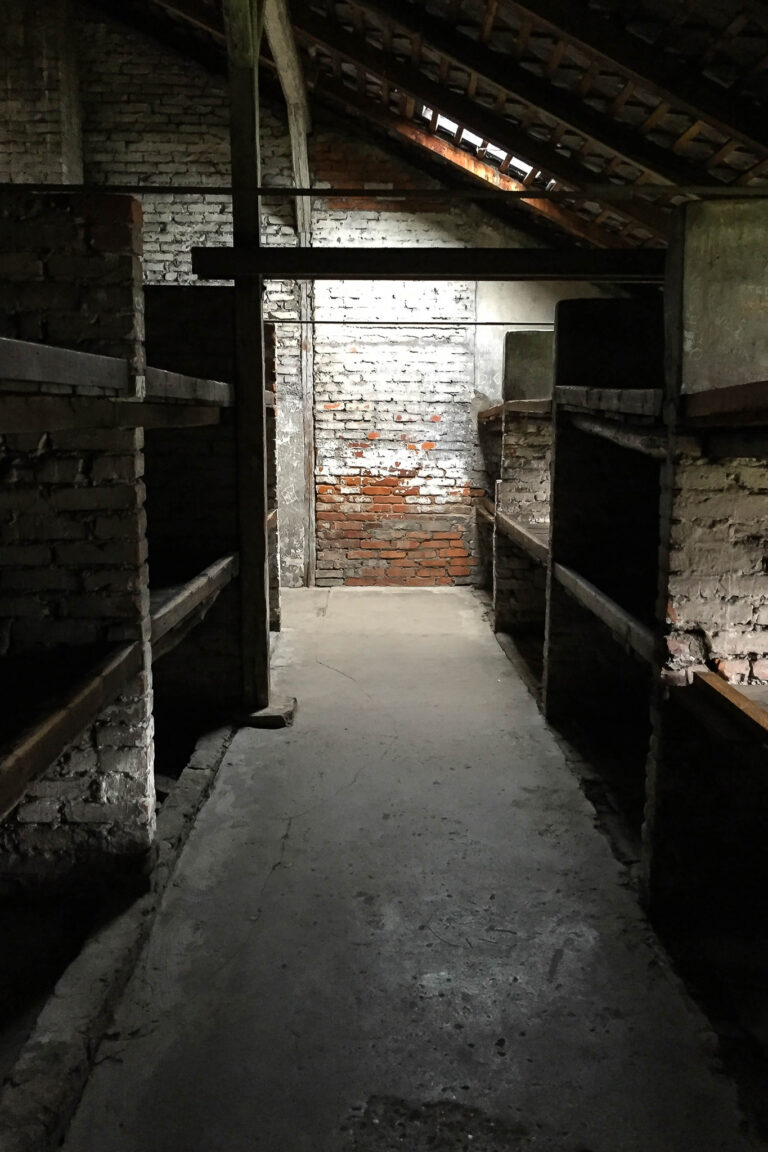 Barracks – the prisoners would sleep three to a bunk three levels high